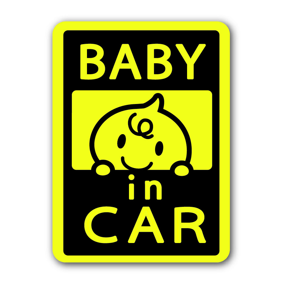 baby in car ステッカー 通販